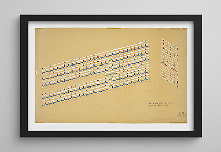 ユニテ・ダビタシオン 設計図面 額絵 商品画像