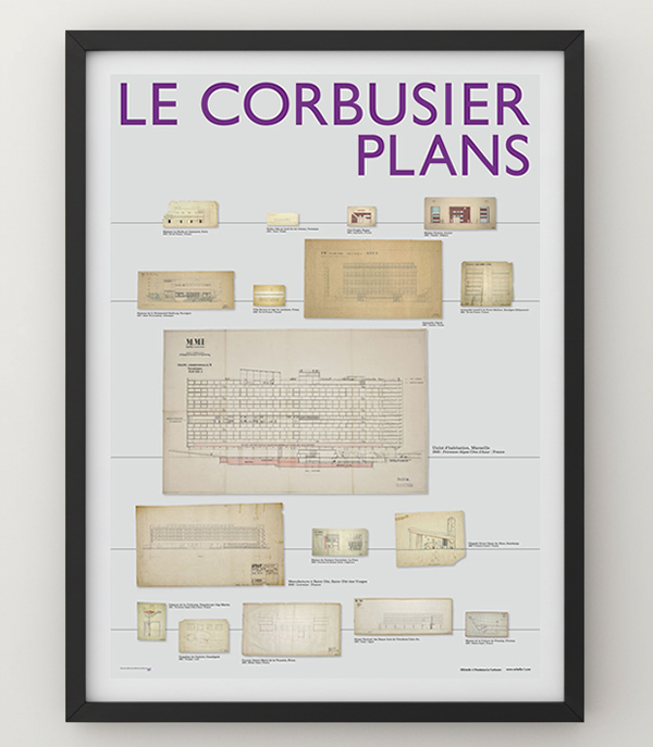 世界遺産17作品の設計図 ル・コルビュジエPLANS ポスター